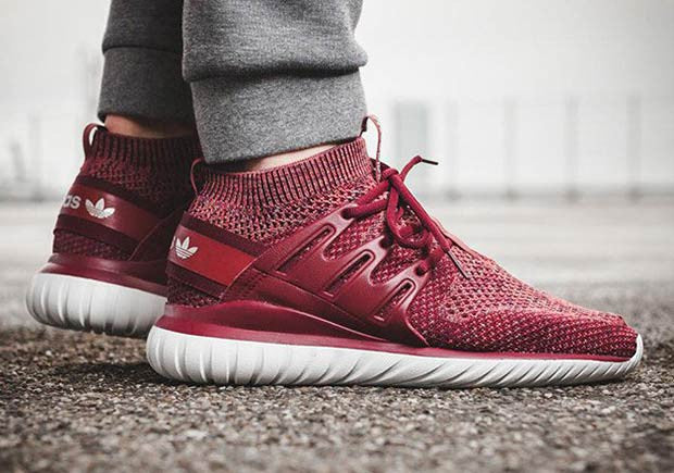 How To Lace Your Sneakers / Swap Your Shoe Laces : ADIDAS Tubular Nova Burgundy Red Primeknit